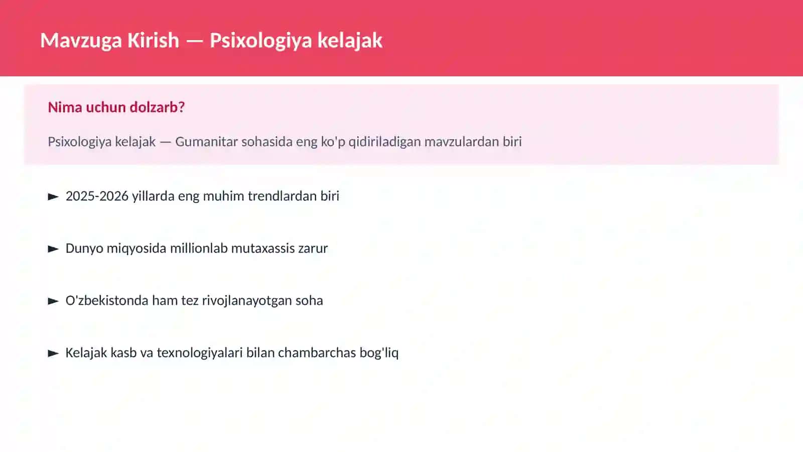 Psixologiya kelajak 2