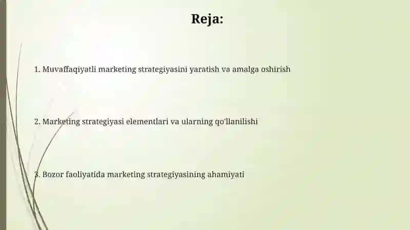 Bozor faoliyatida marketing strategiyasining ahamiyati 2