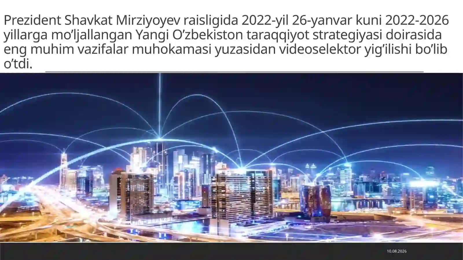 “Yangi O’zbekistonning taraqqiyot strategiyasi”- inson qadrini ulug’lagan xalqchil bosh dastur 2