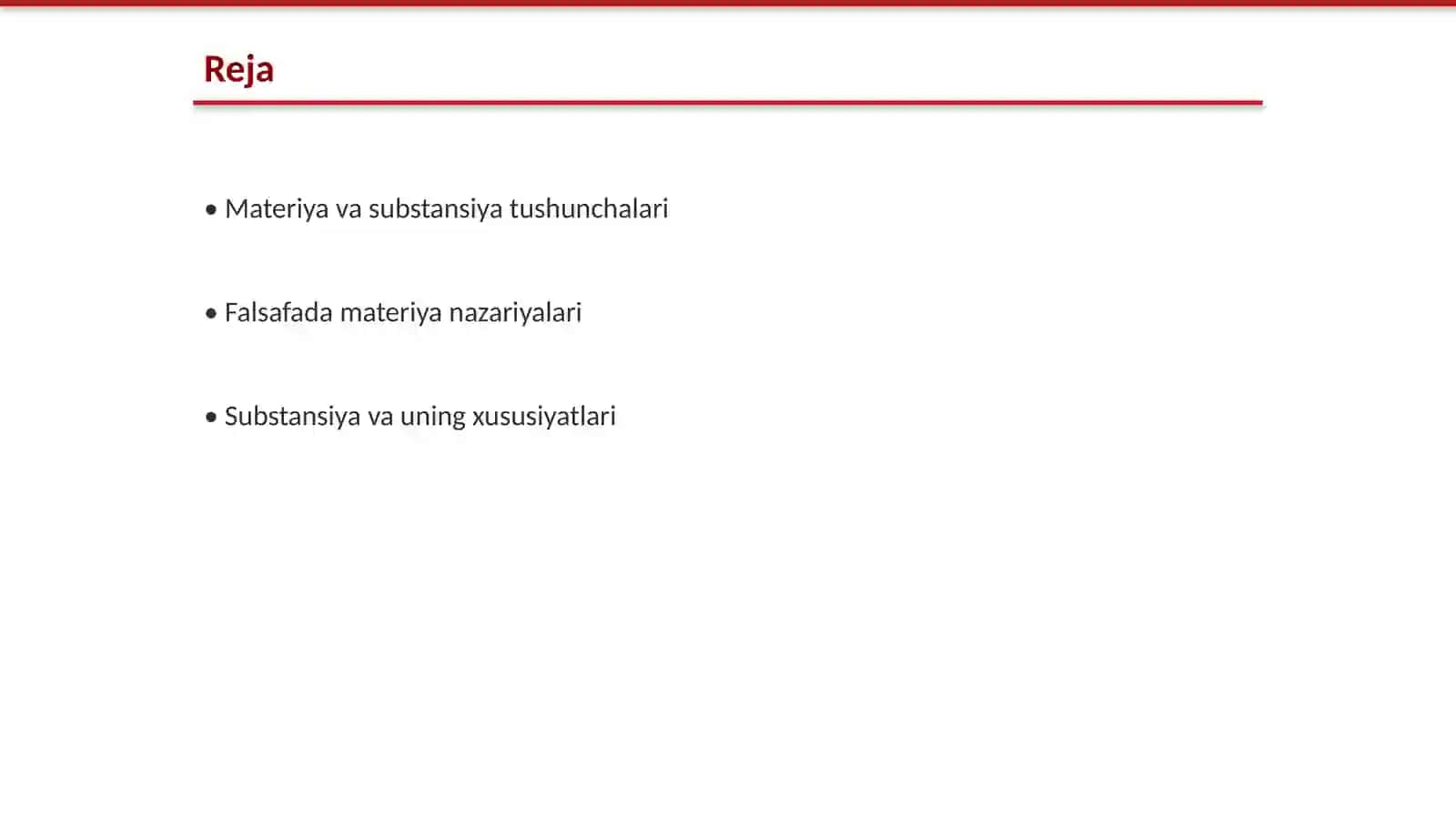 Falsafada materiya va substansiya muammosi 2