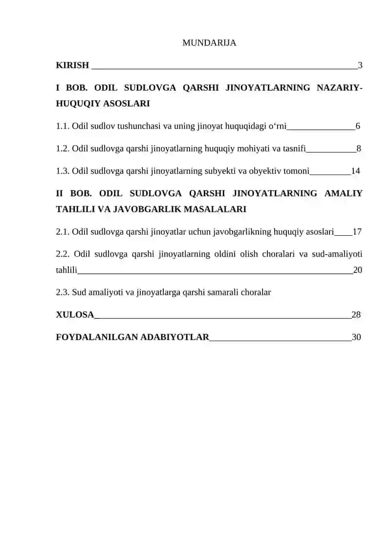 ODIL SUDLOVGA QARSHI JINOYATLAR: JINOIY-HUQUQIY TAHLILI 2