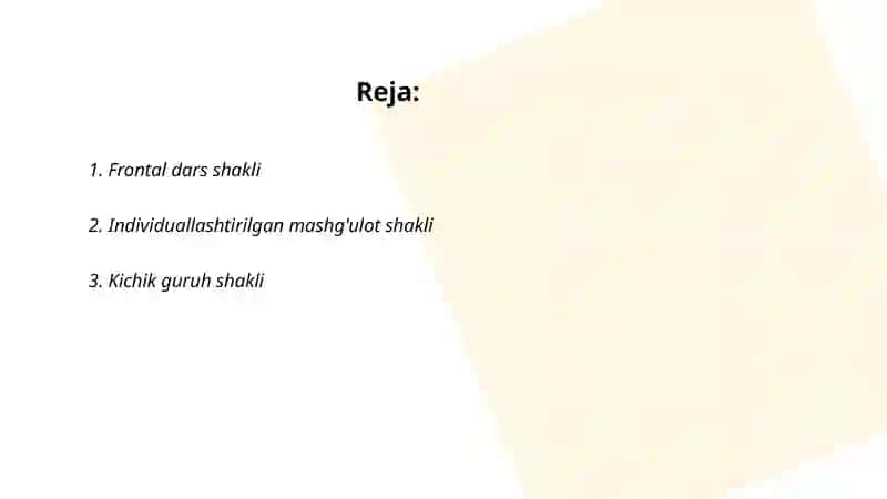 Frontal dars shakli jismoniy tarbiya mashgʻulotlarida 2