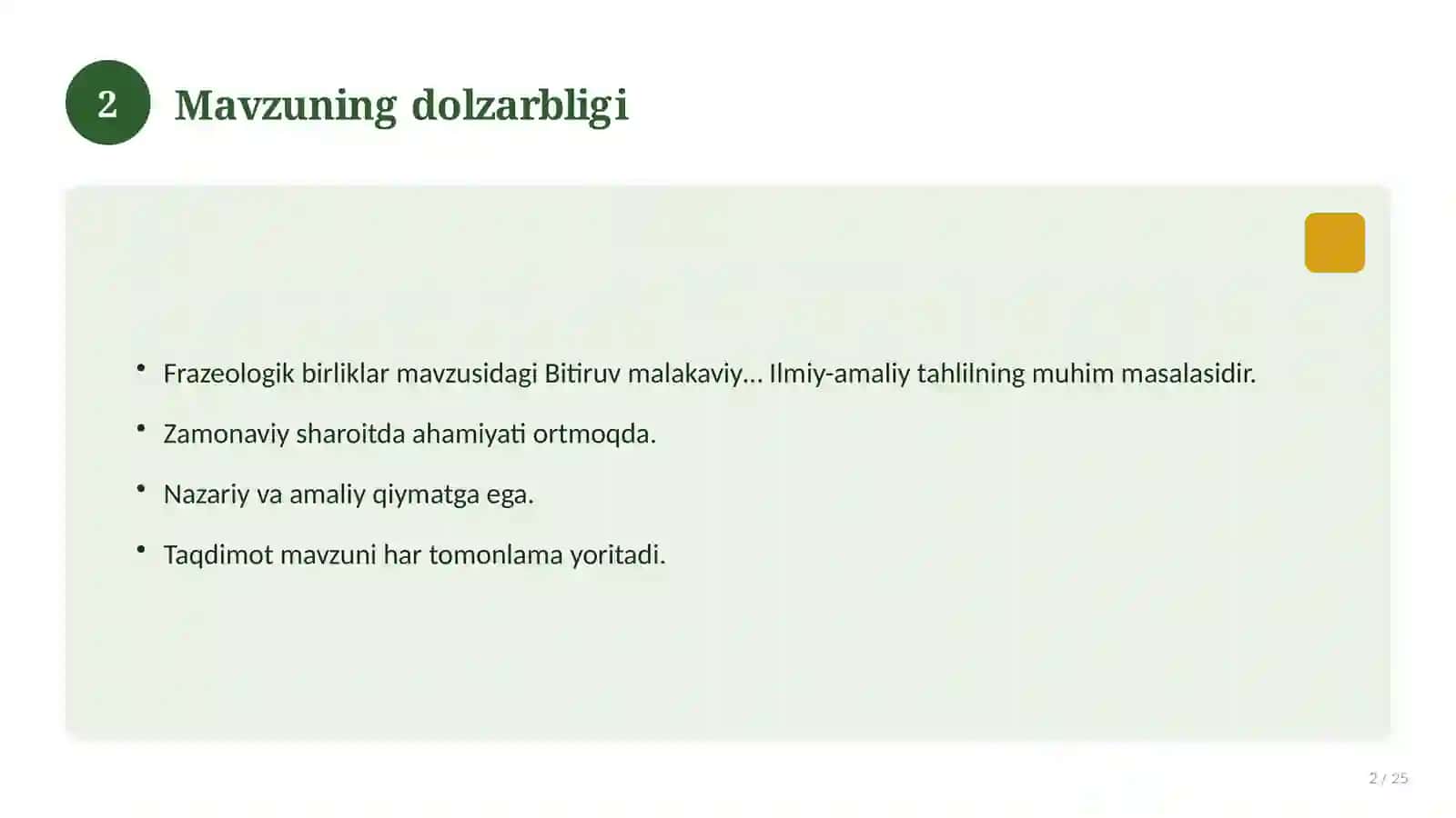 Frazeologik birliklar mavzusidagi Bitiruv malakaviy ishi 2