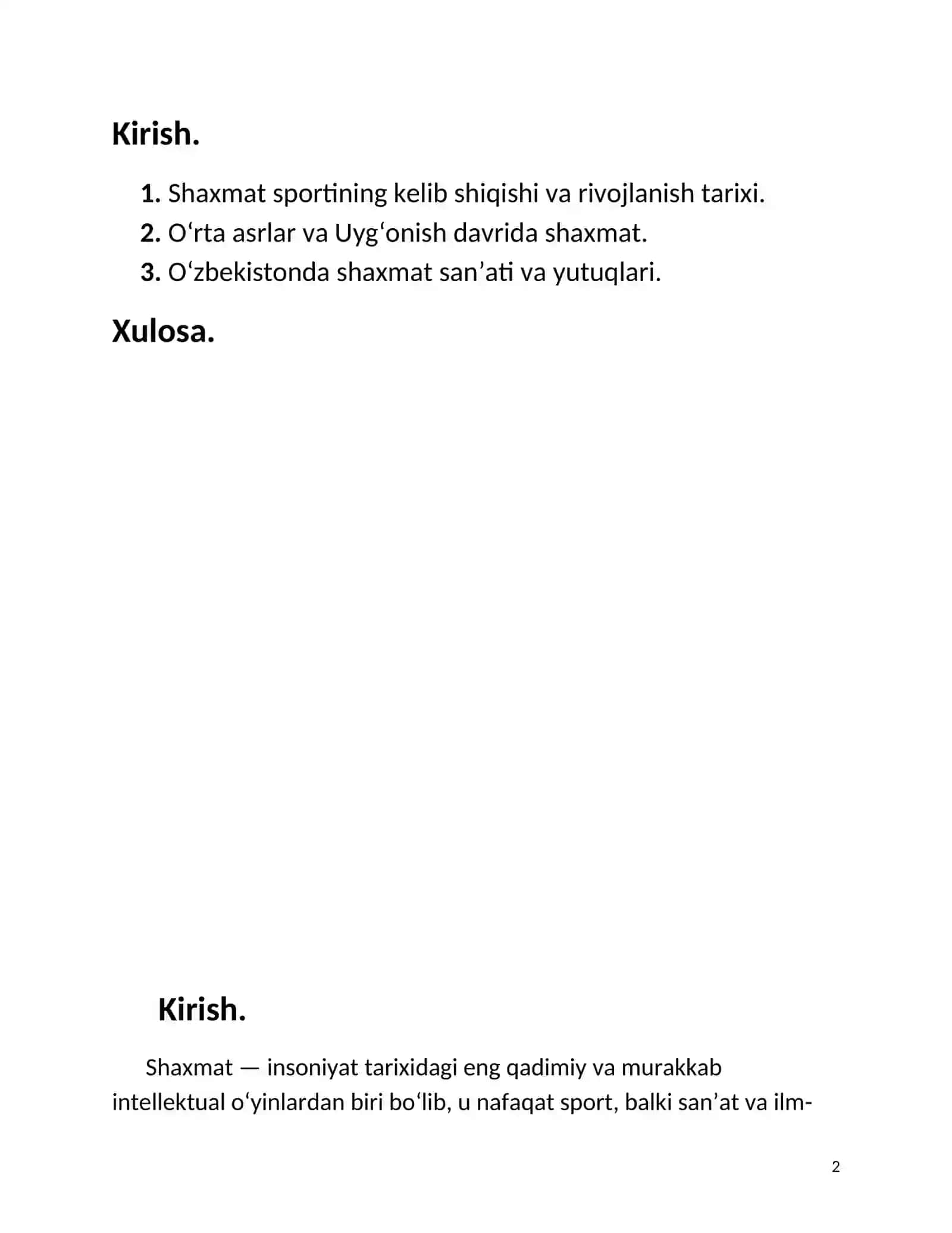 Shaxmat sportining kelib chiqishi va rivojlanish tarixi 2