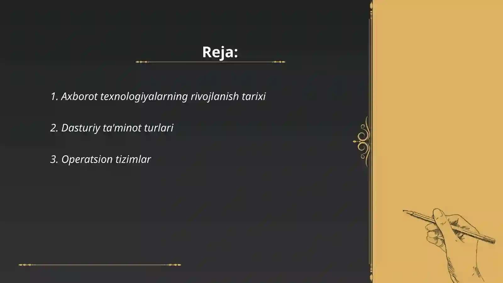 Axborot texnologiyalarning dasturiy vositalari 2