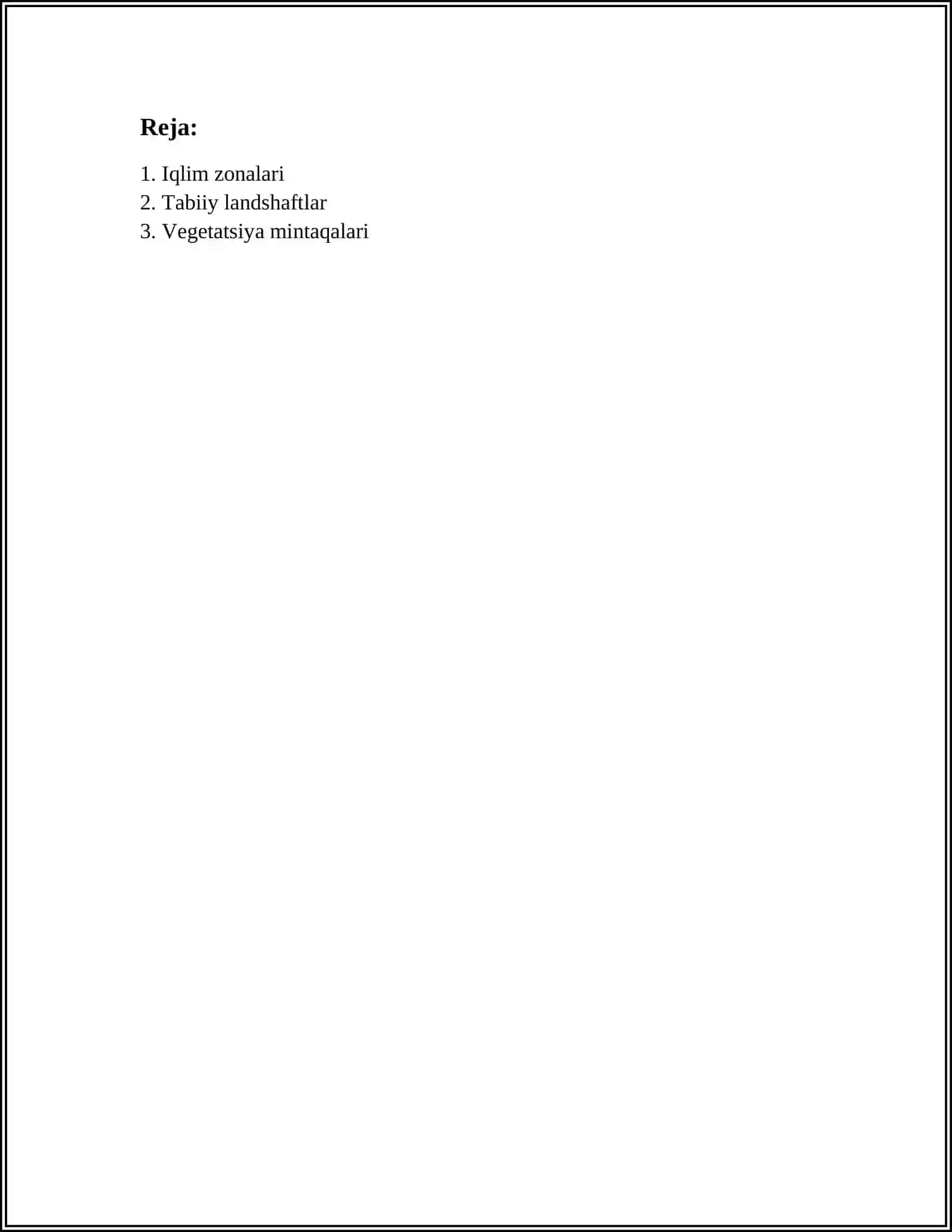 GEOGRAFIK MINTAQALAR VA ZONALAR 2