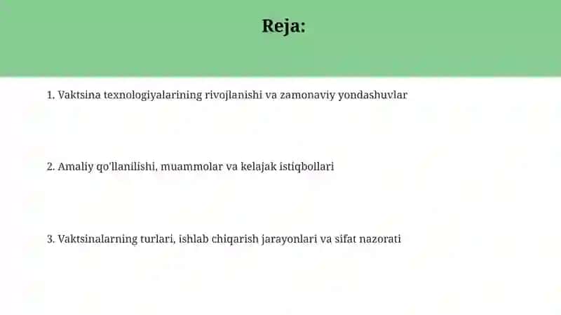Tibbiyot biotexnologiyasida vaksinatsiya texnologiyalari 2