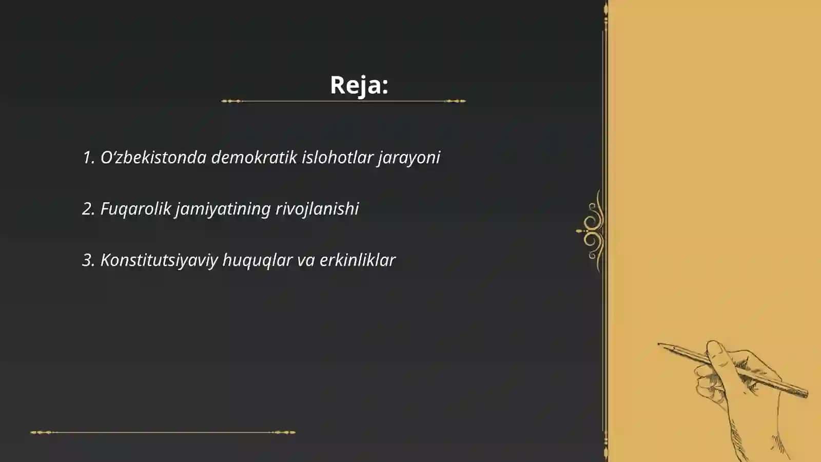 Demokratik va Fuqarolik Jamiyatining Shakllanishi 2