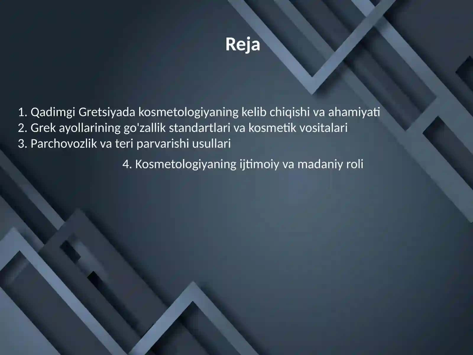 Qadimgi Gretsiyada kosmetologiyaning qo'llanilishi 2