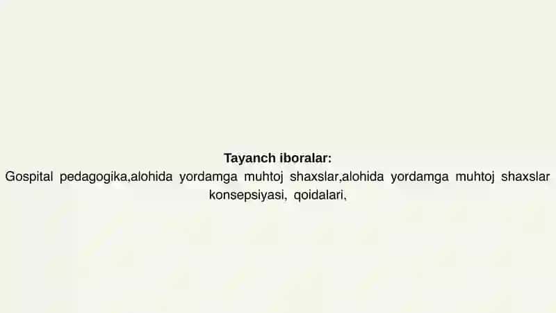 Alohida yordamga muhtoj shaxslar bilan ishlashda gospital pedagogika konsepsiyasining mohiyati 2