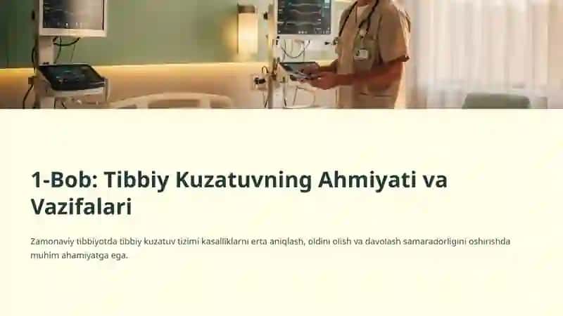 Tibbiy Kuzatuv va Antropometrik O'lchovlar 2