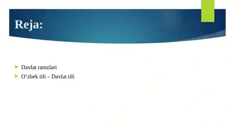 O'zbekiston respublikasi davlat ramzlari va  Davlat tili 2