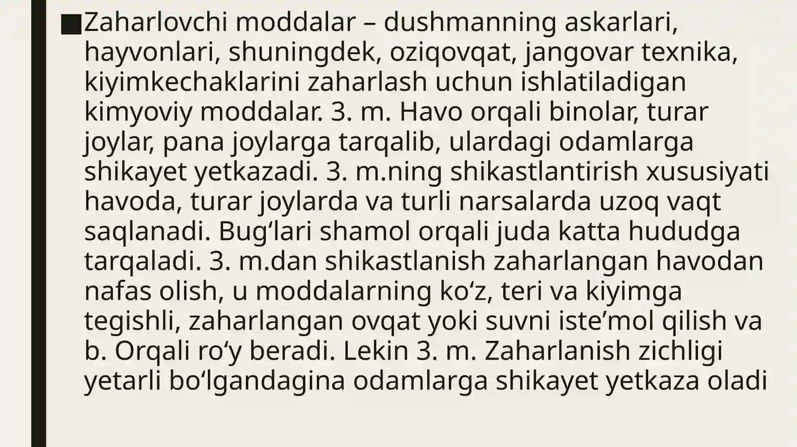 Zaharlovchi moddalar 2