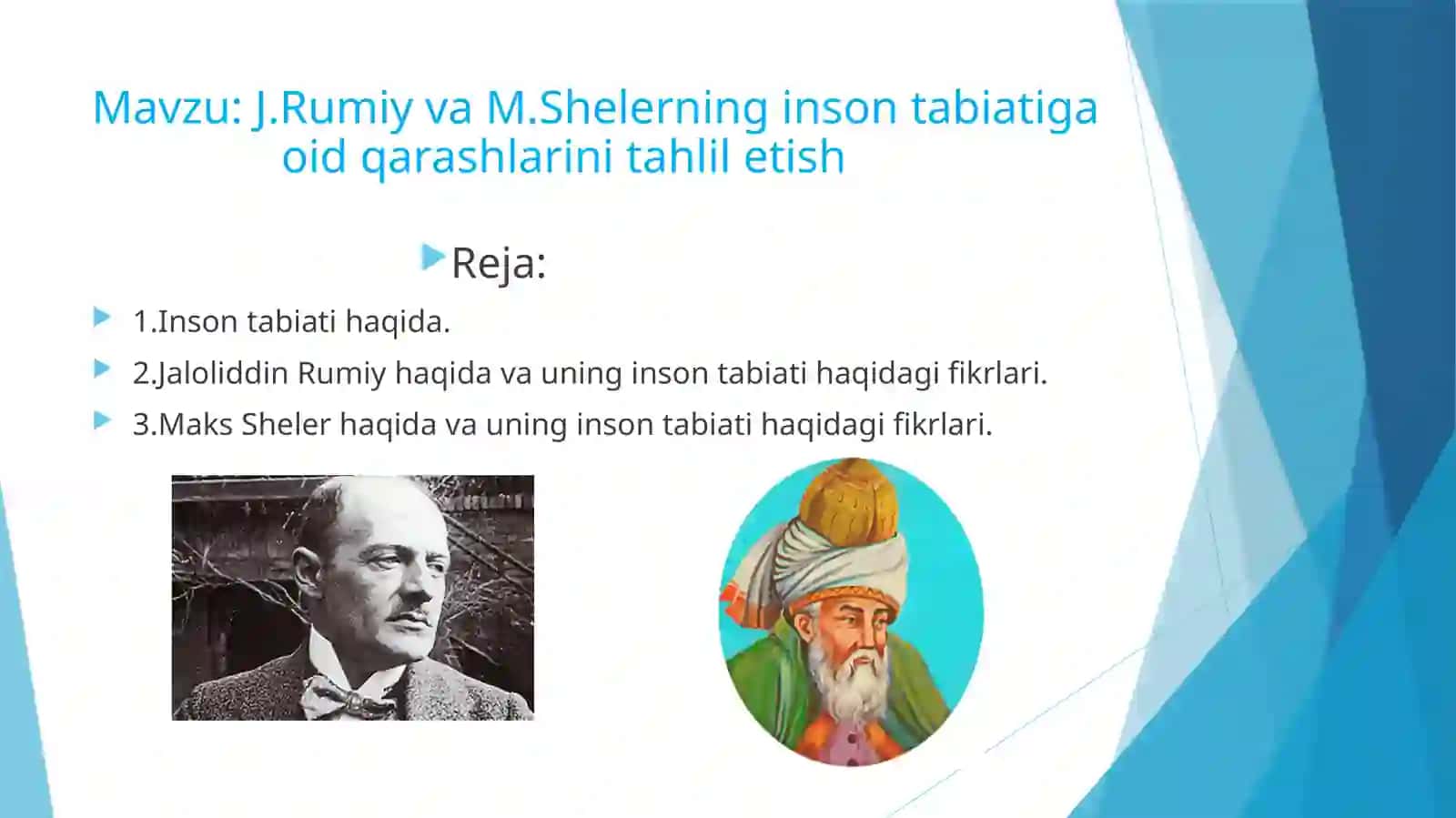 J.Rumiy va M.Shelerning inson tabiatiga oid qarashlari 2