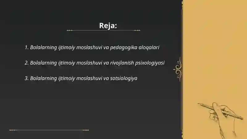 Bolalarning Ijtimoiy Moslashuvi va Pedagogika Aloqalari 2