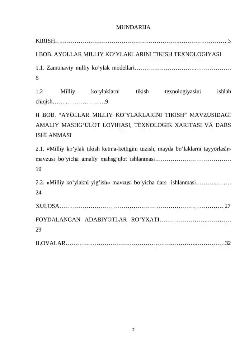 Ayollar milliy ko'ylagini modellash 2