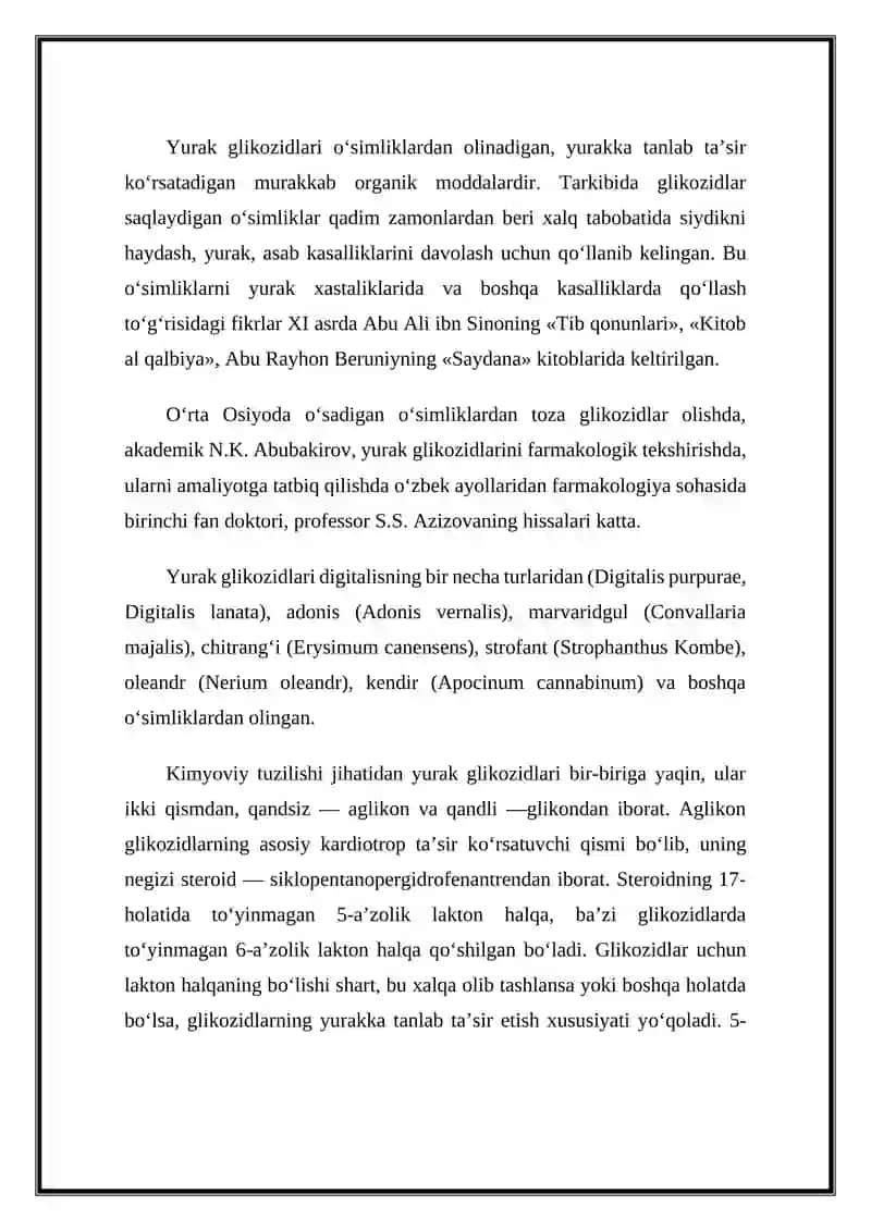 YURAK VA QON - TOMIRLAR SISTEMASIGA TA’SIR ETUVCHI MODDALAR 2