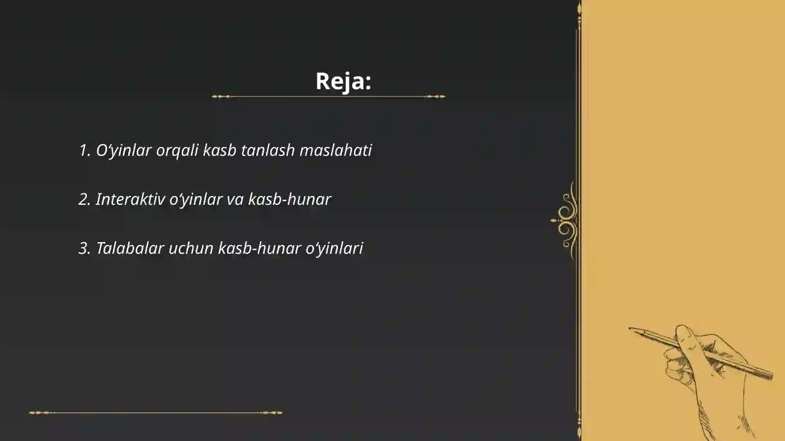 Oʻyinlar orqali kasb hunarga yoʻnaltirish 2