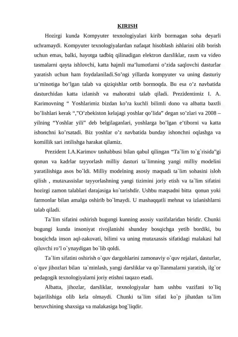 MATHCAD DASTURI HAQIDA TUSHUNCHA 2