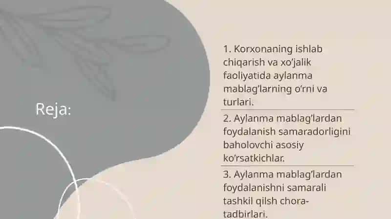 Aylanma mablag'lar 2