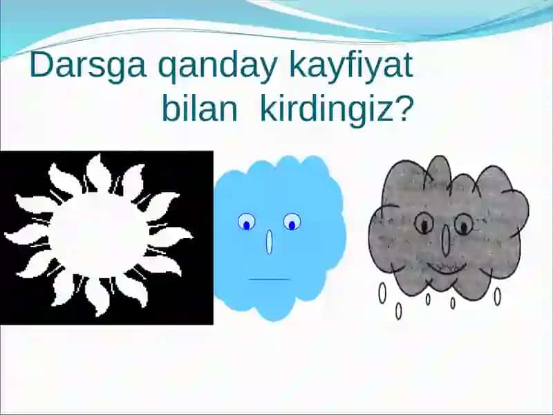 "Darsga qanday kayfiyatbilan kirdingiz?" 2