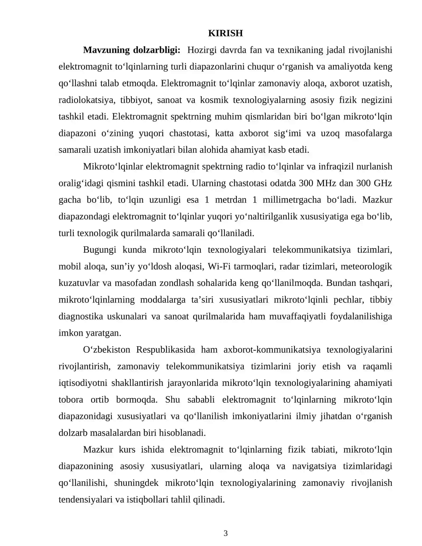 Elektromagnit to‘lqinlarning fizik tabiati va spektral xususiyatlari 2