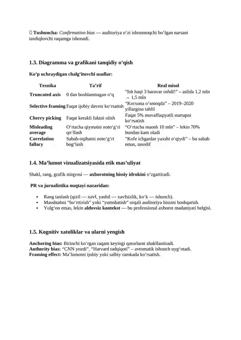 Ma’ruza 8: Ma’lumotlar savodxonligi (Data Literacy) 2