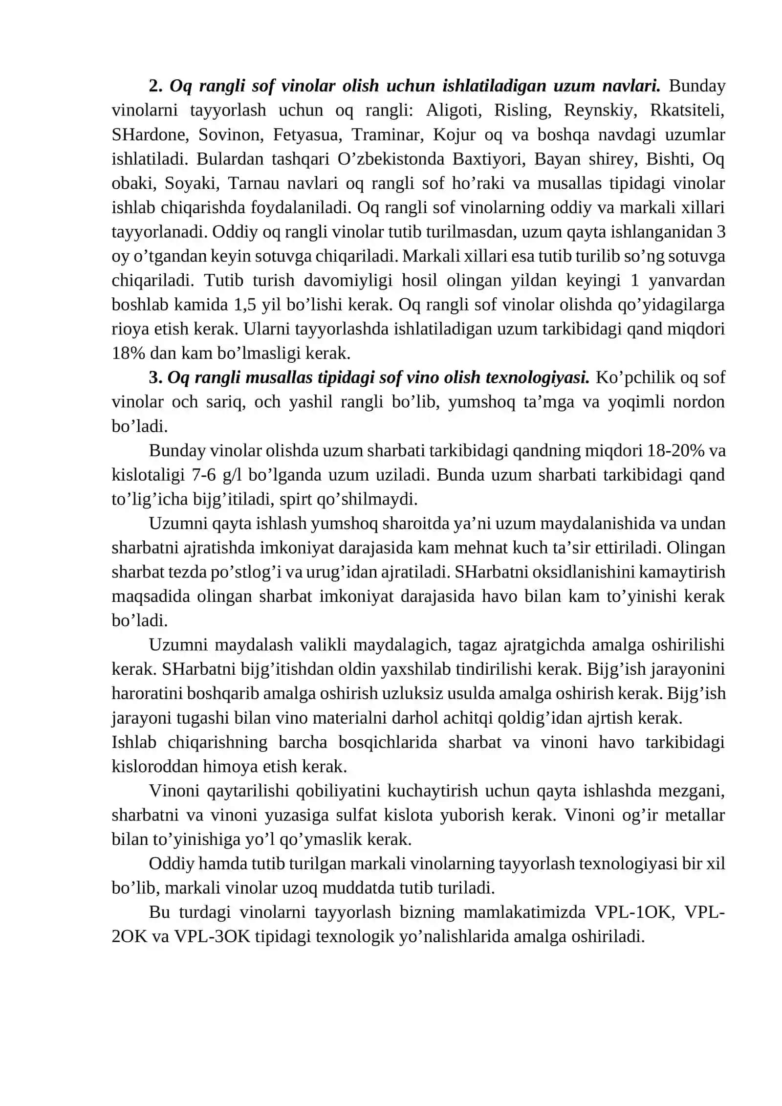 Ho‘raki sharoblar tayyorlash texnologiyasi 2
