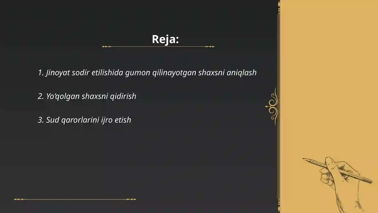 Tezkor-qidiruv tadbirlarini oʻtkazish uchun asoslar 2