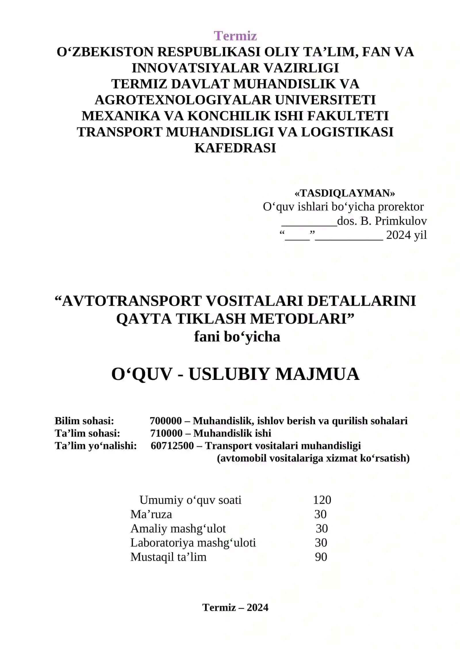 AVTOTRANSPORT VOSITALARI DETALLARINI QAYTA TIKLASH METODLARI 2