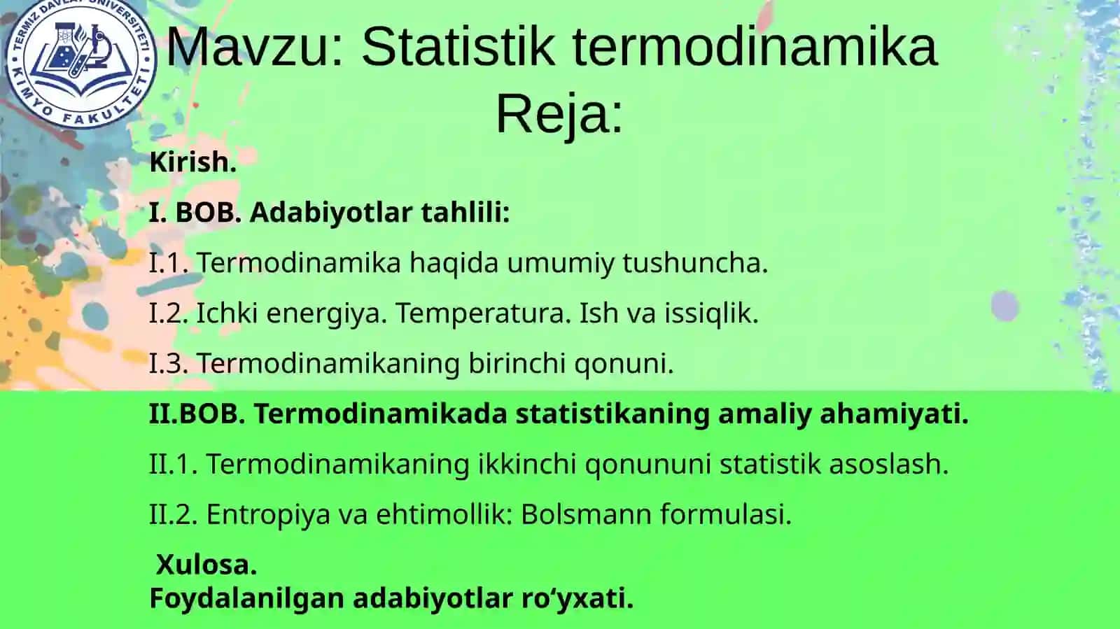 Statistik termodinamika 2