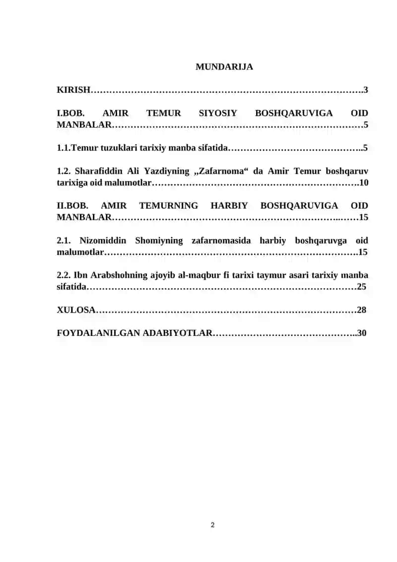 MANBALARDA AMIR TEMUR DAVRI SIYOSIY BOSHQARUVI TARIXI 2