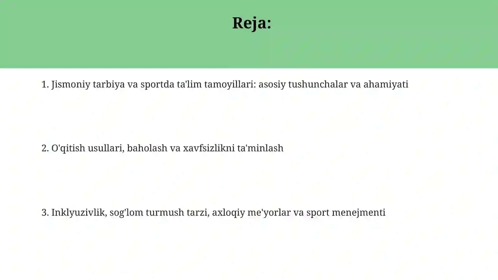 Jismoniy tarbiya va sportda ta'lim tamoyillari 2