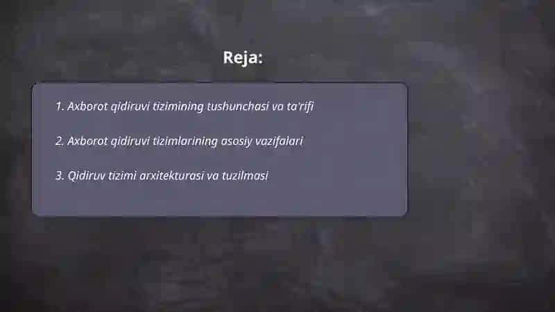 Axborot qidiruvi tizimlari 2