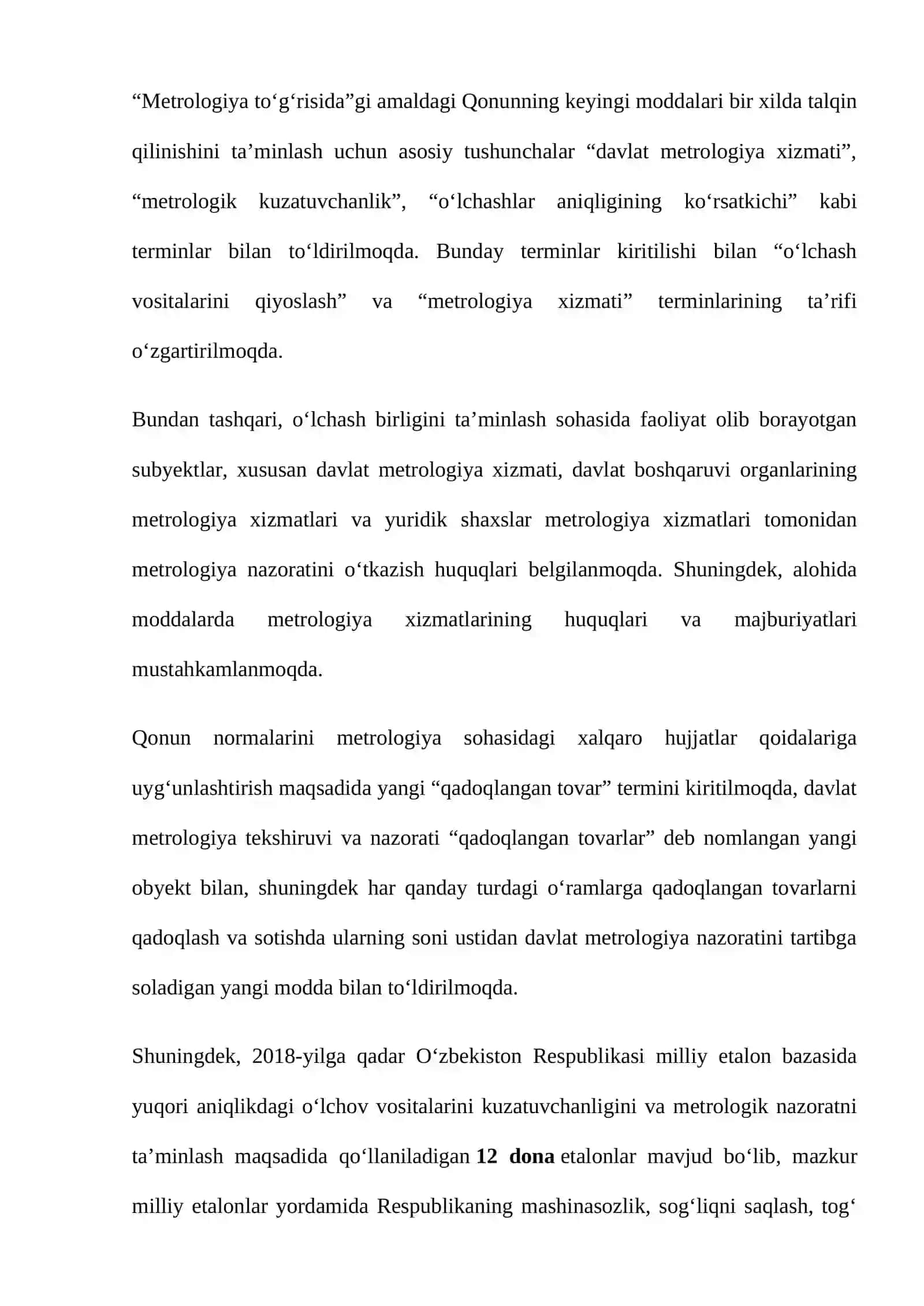 Metralogiya haqida O'zbekiston Respublikasi qonunlari 2