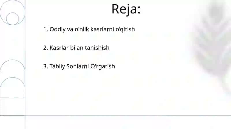 Tabiiy sonlarni òqitish metodikasi 2