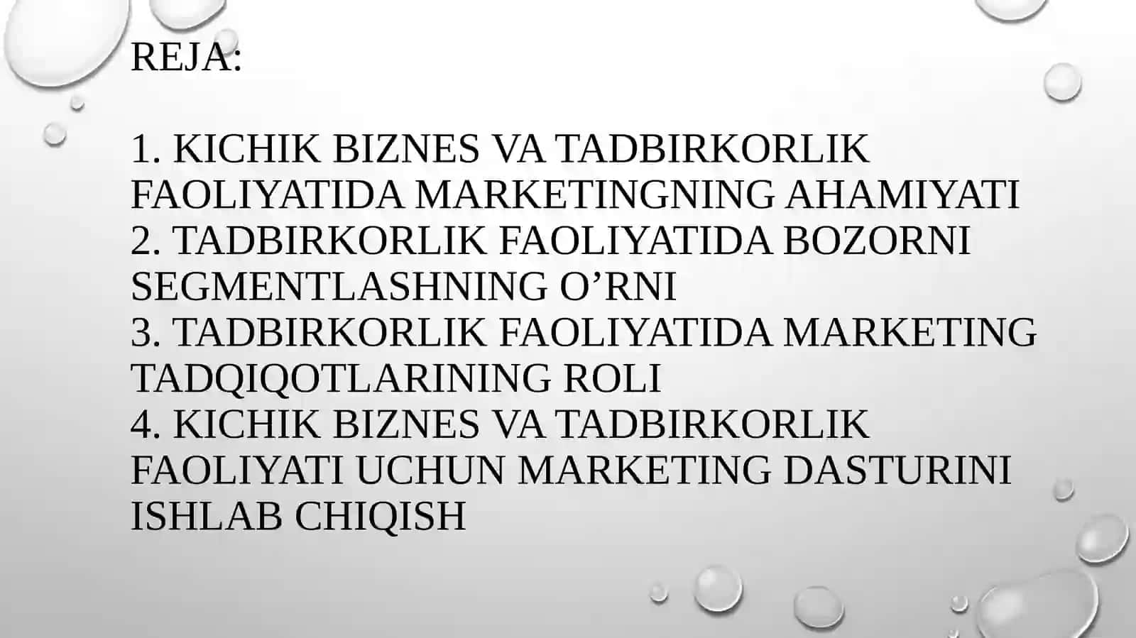 Biznesda marketing tadqiqotlarini olib borish 2