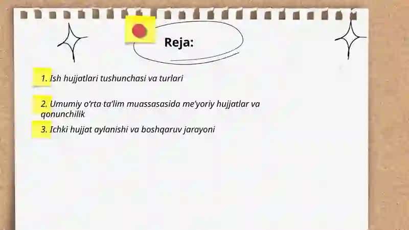 Umumiy oʻrta taʼlim muassasalarida ish hujjatlar bilan tanishish va tahlil qilish 2