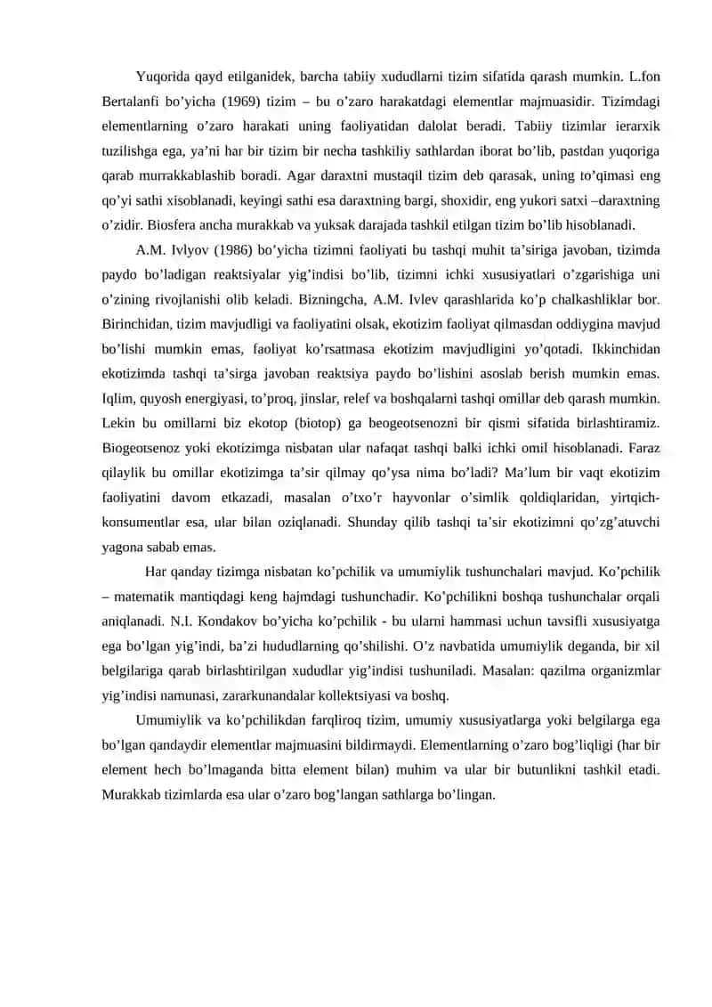 Ekotizimlarning o'zgarishi va suksesiya xodisasi 2