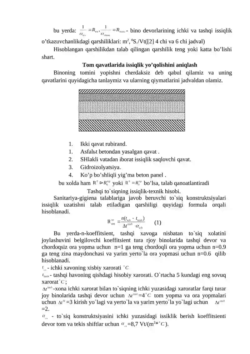 To’siq konstruktsiyalarini issiqlik ximoyalash 2