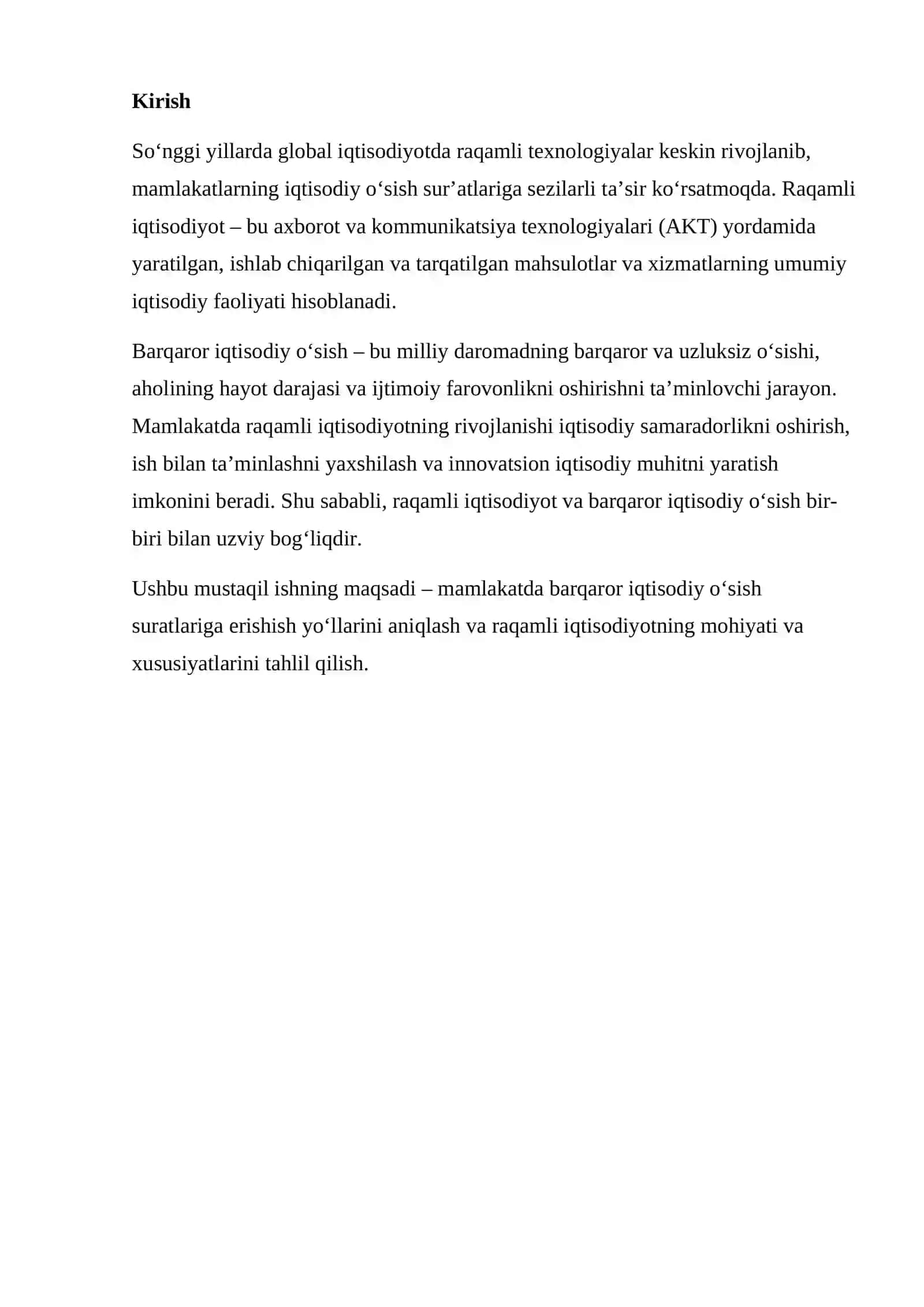 RAQAMLI IQTISODIYOTNING MOHIYATI VA XUSUSIYATLARI 2