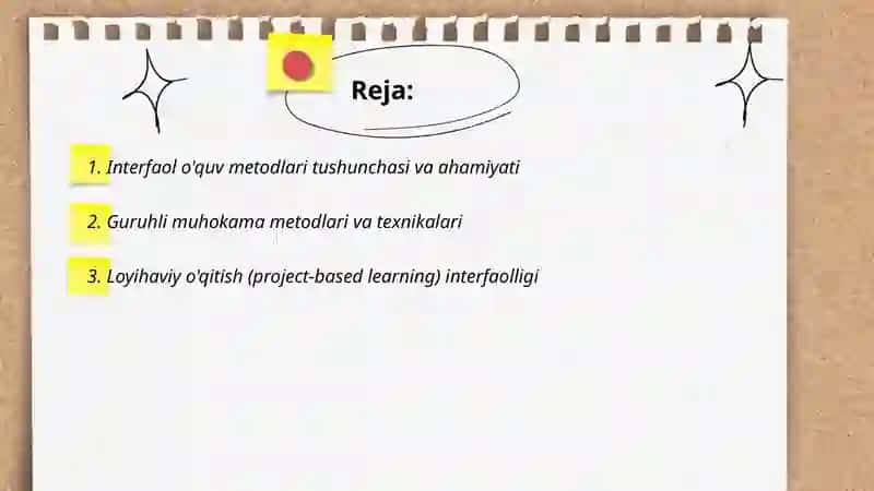 Interfaol metodlar va vositalari 2