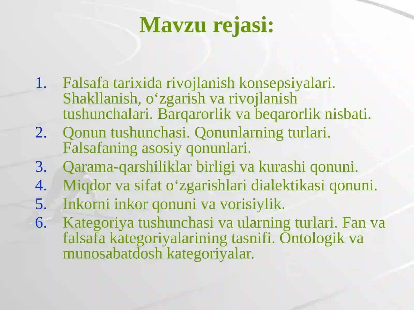 Rivojlanish falsafasi 2