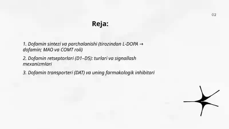 Dofamin va dofaminergik vositalar 2