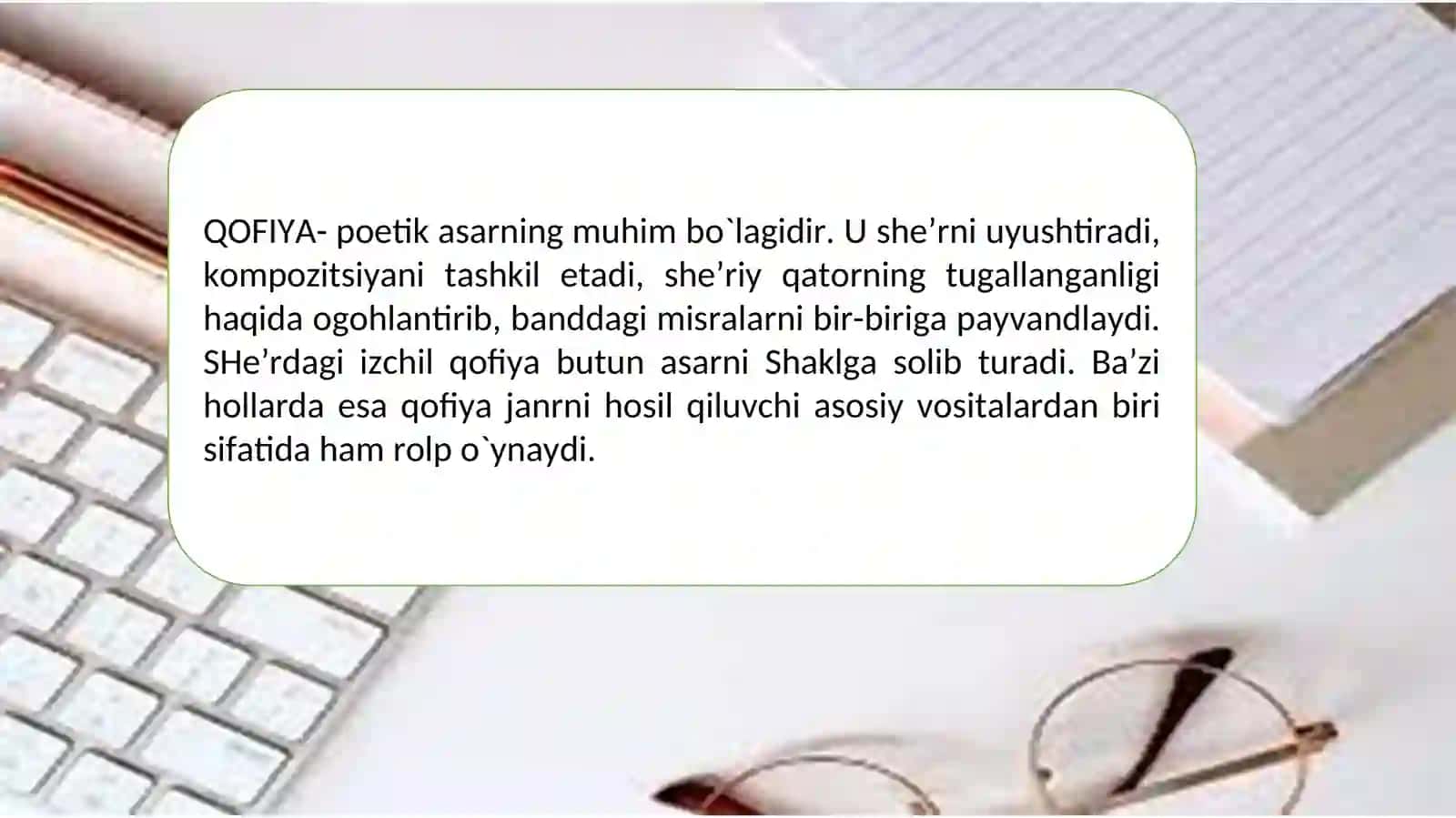 8-mavzu. She’riy nutq lirik turning shakli sifatida 2