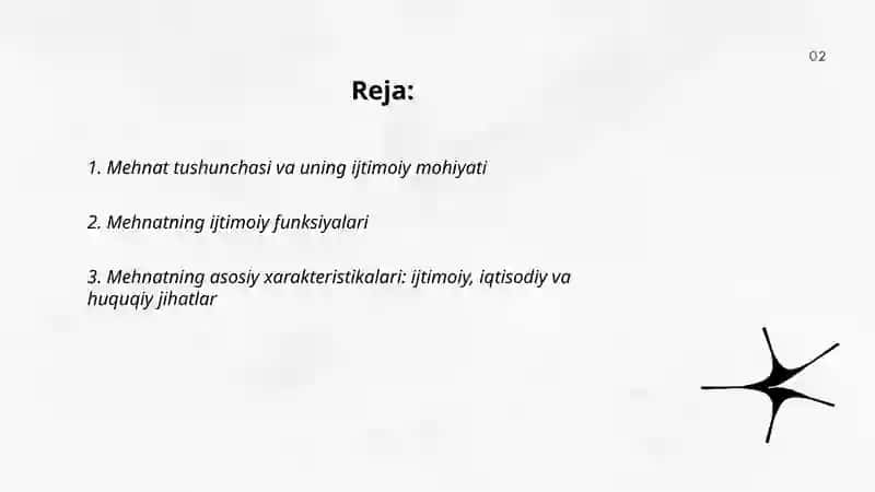 Mehnatning ijtimoiy mohiyati va uning asosiy xarakteristikalari 2