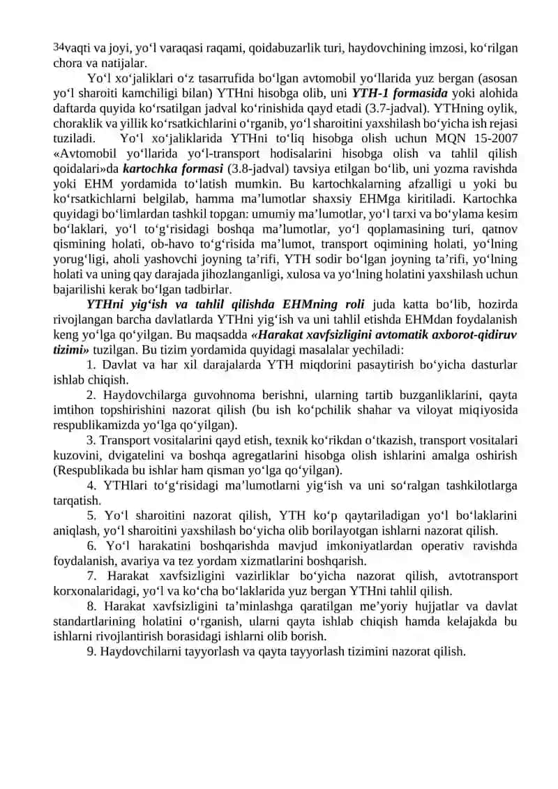 YTHni hisobga olish kartochkalarini taxlil qilish 2