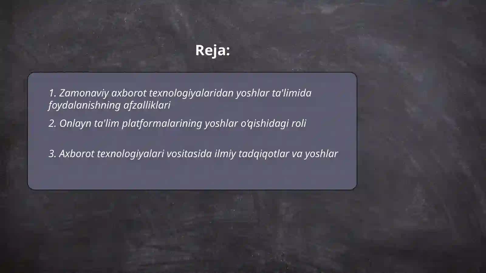 Yoshlar ta’lim-tarbiyasida zamonaviy axborot texnologiyalarning o‘rni va ahamiyati 2