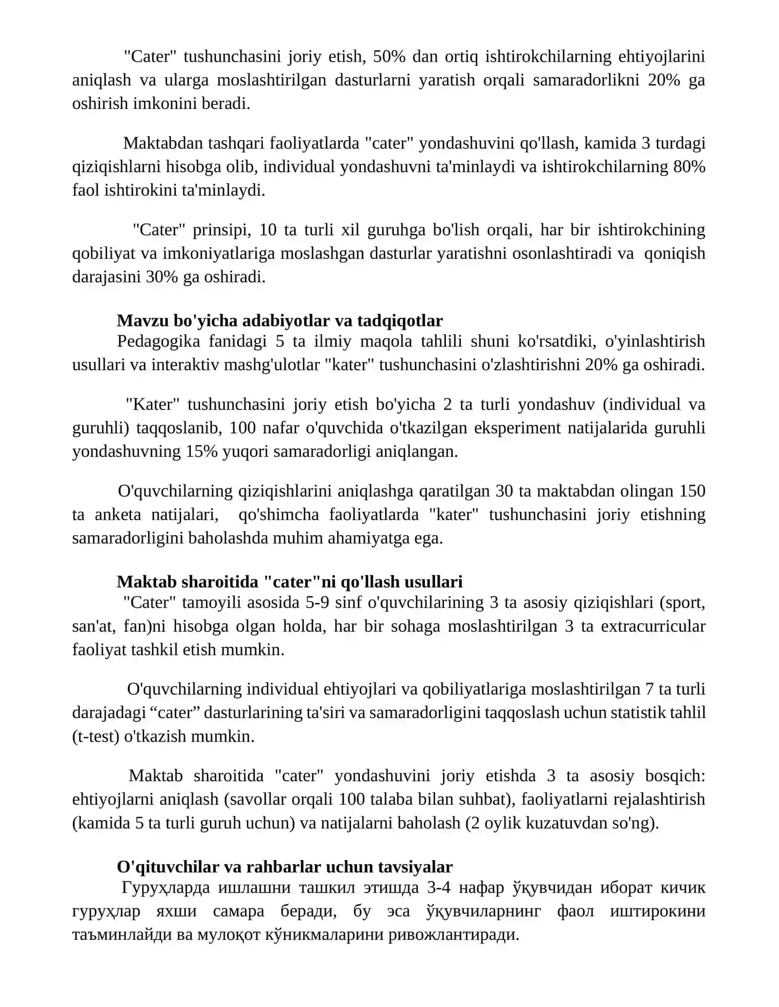 Kater tushunchasini "Cater" tushunchasini o'rgatish samarali bo'ladi 2