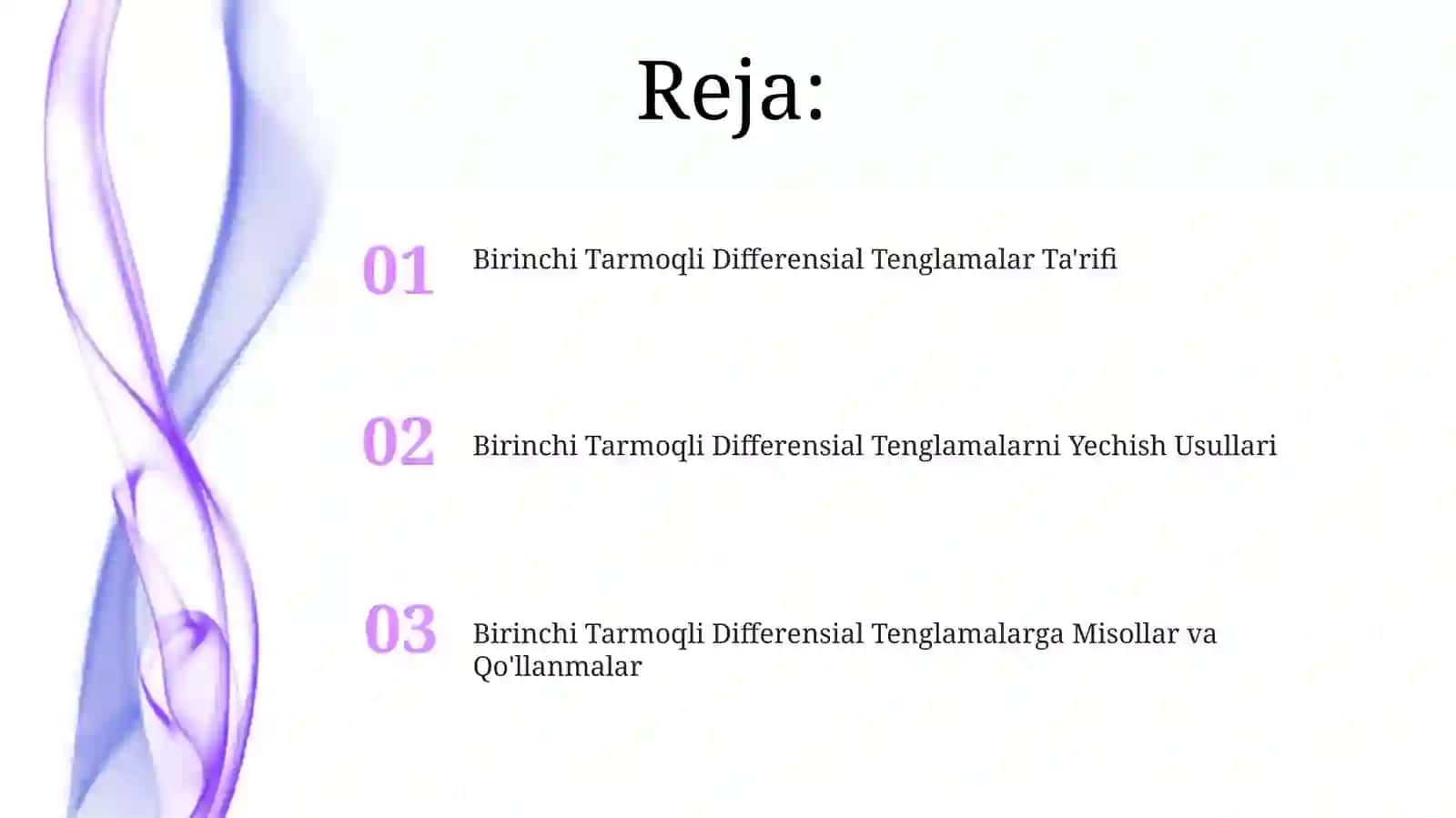 Birinchi tartibli defferensial tenglamalari 2